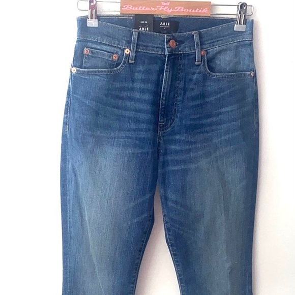(A7) Able The High Rise Blue Jeans, Size 28, NWT - Picture 2 of 13